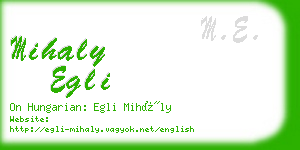 mihaly egli business card